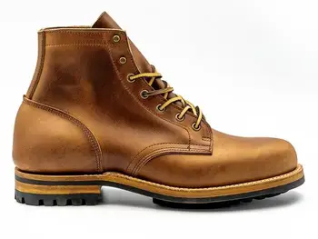 

Fashion Handmade Men Pu Leather Low Heel Lace-up Shoes Round Toe ankle high Style Male Casual Trendy Unique Martin Boots 4M088