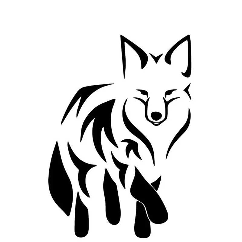 

Hot Sell Personality Car Stickers Cunning Fox Car Pattern Decals Accessories Auto Decorative Stickers PVC 17CM*12CM