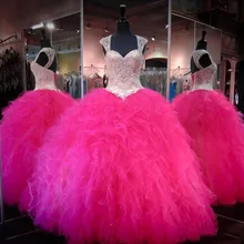 Бальное платье Бальные платья милое Расшитое бисером милое 16 Многоуровневое платье с оборками для выпускного бала Vestidos de Debutante Ballkleid