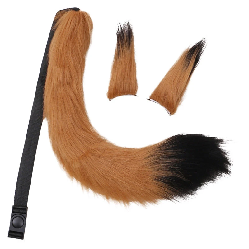 Anime Fox cosplay accessories beast ear hairstyle auxiliary hairclips tail  fox ear pair clip tail suit Lolita girl dress up|Hair Clips & Pins| -  AliExpress