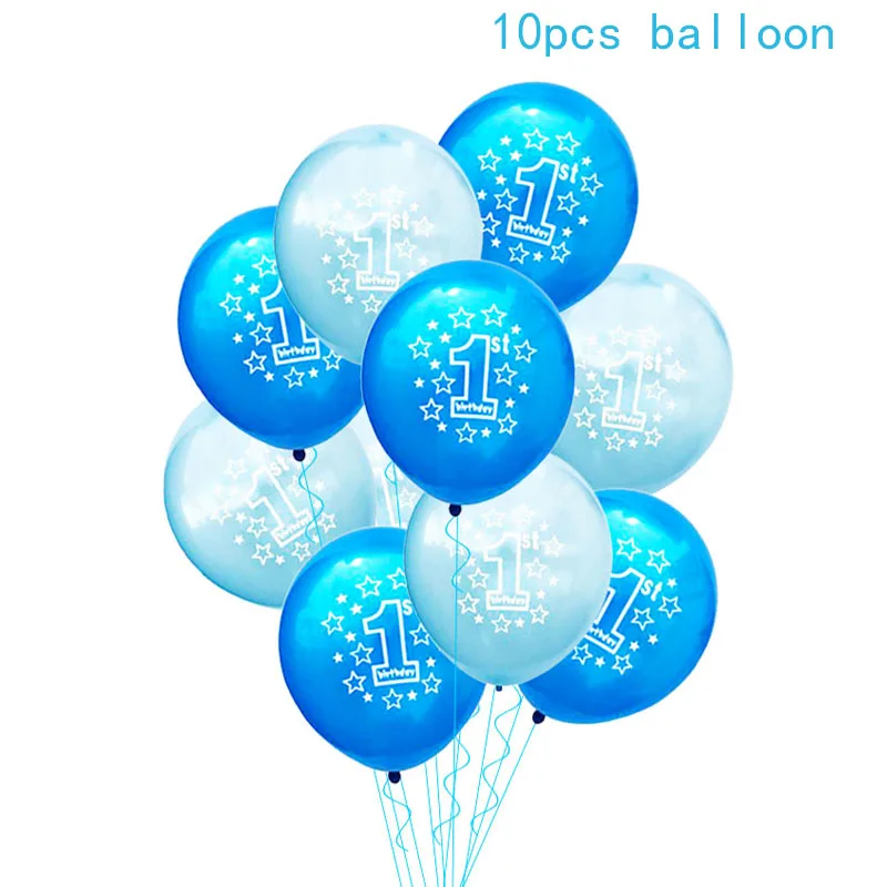 Вечерние шары для мальчиков и девочек на 1-й день рождения, пластиковые воздушные шары, подставка, держатель для шариков, декор для дня рождения, свадьбы - Цвет: 10pcs balloon