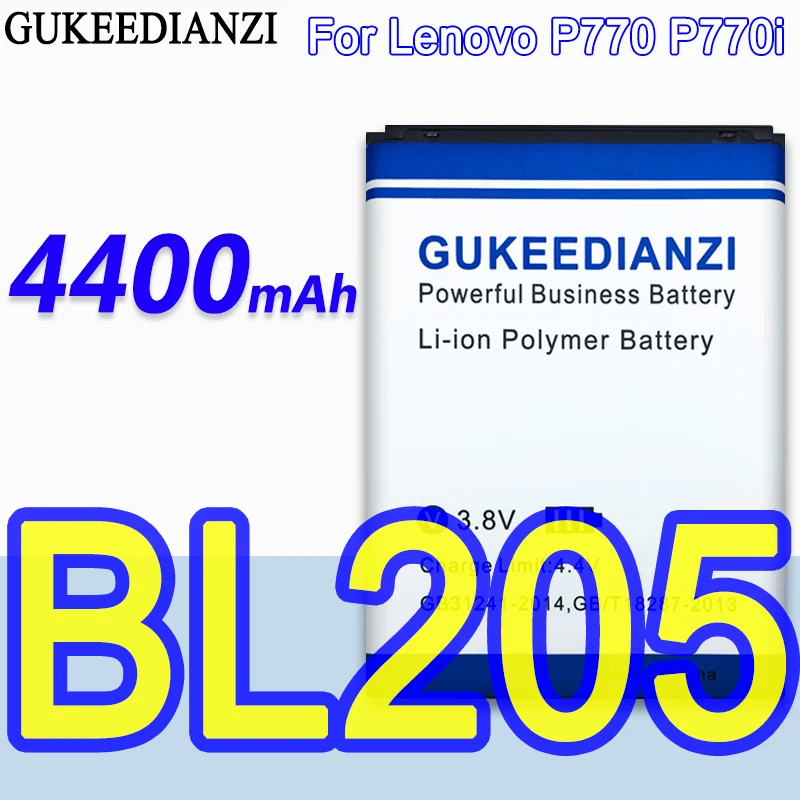 Аккумулятор GUKEEDIANZI для телефона Lenovo P770 P770i 4400 мАч BL205 высококачественные и
