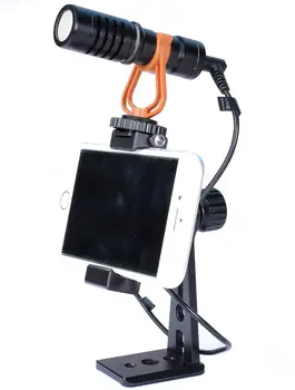 

2 PCS Phone Tripod Adapter, Riqiorod Phone Clip with Cold Shoe Mount for Phone Streaming Vlog Shoots