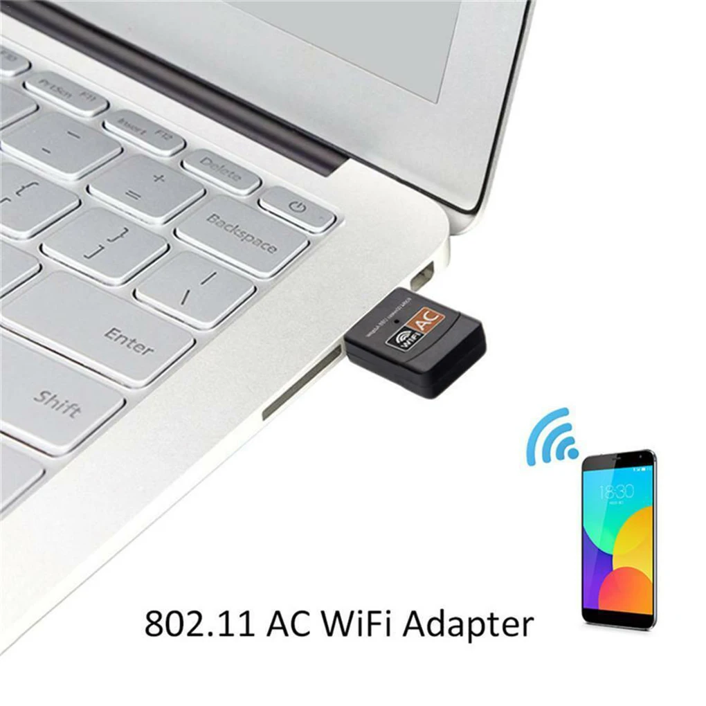 USB 600 Мбит/с WiFi адаптер беспроводной Ethernet сетевой карты двухдиапазонный 2,4G 5.G USB Wifi ключ приемник 802.11ac