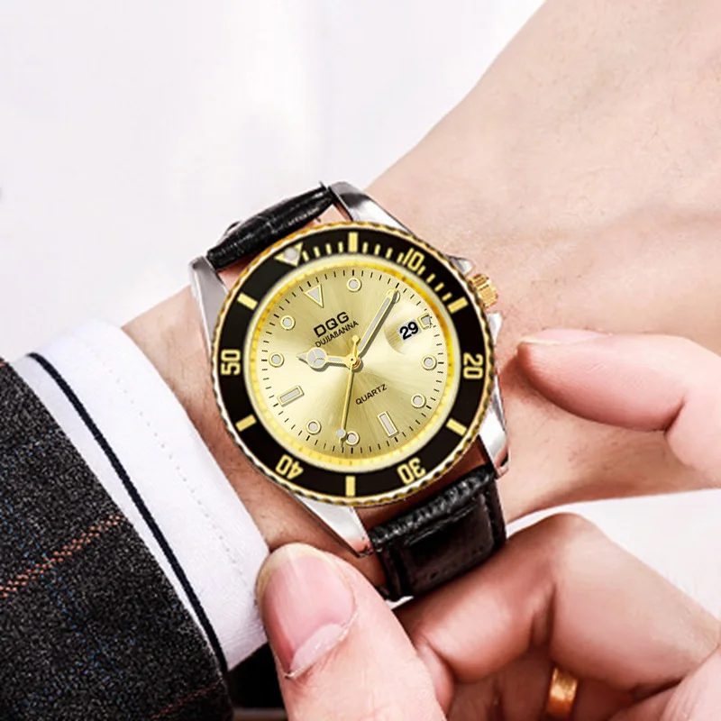 Luxury Men's watches Branded watch Luminous Stainless steel Strap Round Big Digital Clock Male Military gift Quartz watches