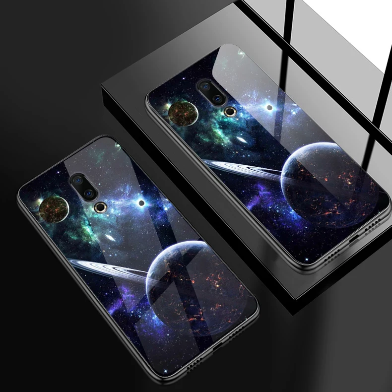 Чехол для Meizu M5 M6 M8 M9 Note 16th Plus из закаленного стекла для iPhone 5S, SE 6 6S 7 8 Plus XR XS MAX, роскошные модные яркие ракушки - Цвет: W319