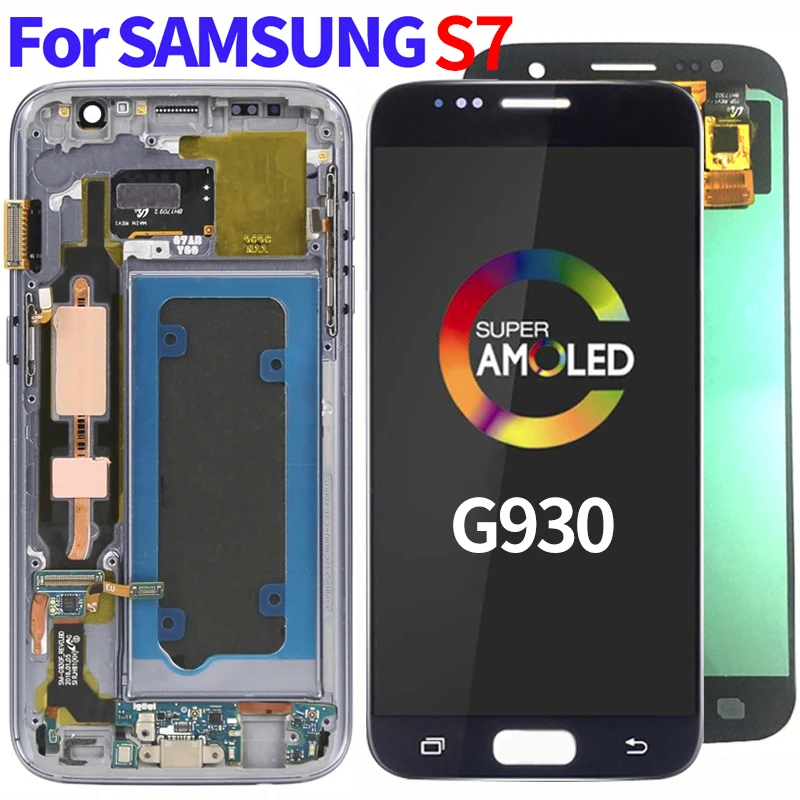 AMOLED ЖК-экран для Samsung Galaxy S7 ЖК-дисплей сенсорный экран Замена SAMSUNG G930 G930F G930FD SM-G930 |