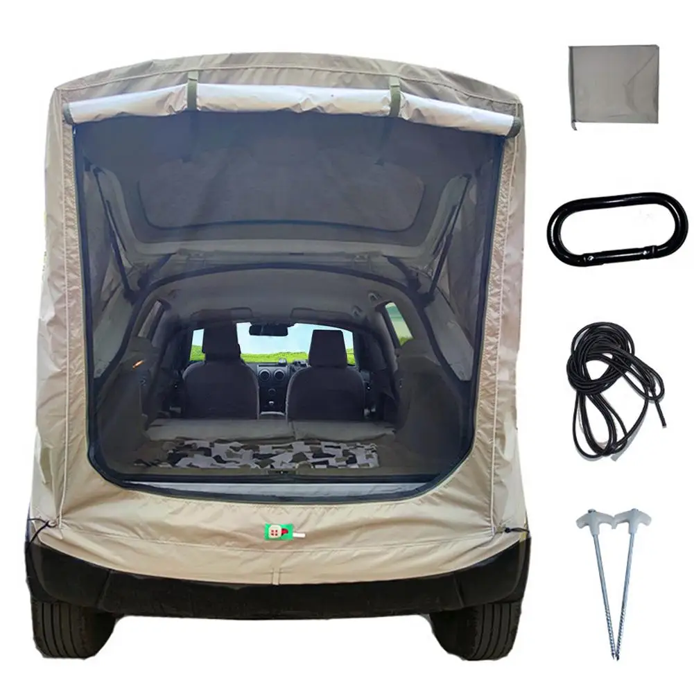 Car Trunk Tent Outdoor Self-drive Tour Car Tail Extension Tent Sunshade  Rainproof BBQ Camping Rear Awning Tent For SUV Hatchback