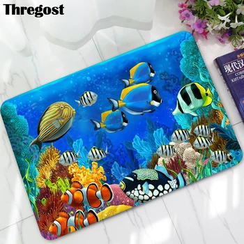 

Beach Printed Kitchen Rubber Mat Indoor Doormat Small Mat Rubber Entrance Mats Office Floor Rug Waterproof Door Mat Shoes Carpet