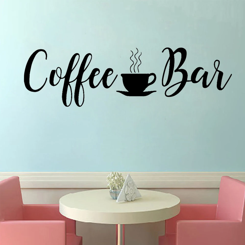 Coffee Lover Fresh Ground Coffee Served Here Removable Wall Decal Office Decoration Coffee Sign Kitchen Decoration Coffee Saying