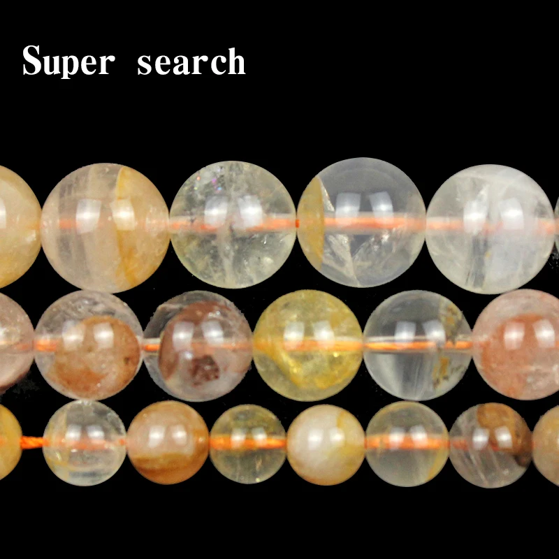 

Yellow red Crystal Beads Loose Round Stone Beads For Jewelry Making DIY Bracelet Necklace Accessories 15inch 8 /10/12mm Strands