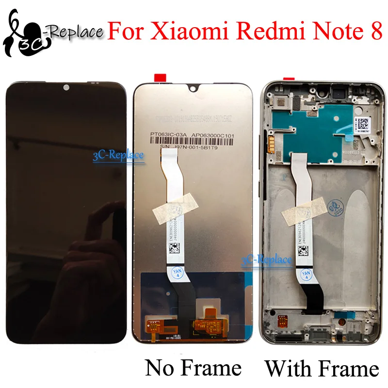 100% протестированный 6 3 дюймовый для Redmi Note 8 / Note8 Global LCD дисплей кодирующий