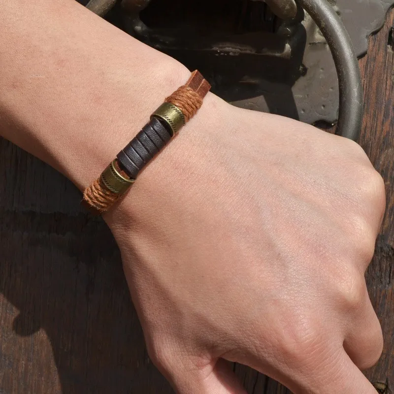 

Leather Women Man Bracelets Unisex Casual/Sporty Multi-Layer Alloy Hook Link Chain Christmas Holiday Bracelet