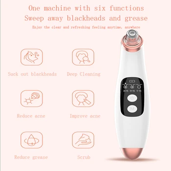 

Blackhead Remover Face Cleaner Pore Acne Removal Vacuum Suction Facial Diamond Rechargeable Battery Beauty Clean Skin Tools