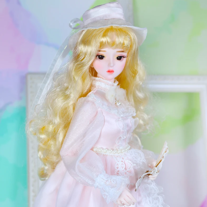 Dream Series 1/3 BJD 62 см девушка Кукла тело, в том числе с официальным макияжем ручной нарисованный макияж и волосы глаза одежда ледяной DBS SD - Цвет: Official makeup