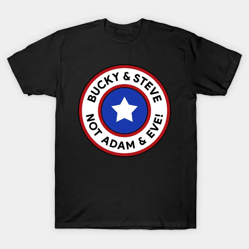 Футболка Bucky &amp Steve Not Adam Eve футболка Meakoopa tpihd Капитан Америка ЛГБТ гей-Прайд любовь
