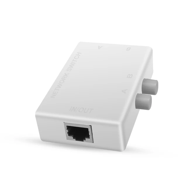 Kebidumei Mini 2 Port RJ45 RJ-45 сетевой коммутатор Ethernet сетевой бокс переключатель двухсторонний порт ручное использование коммутатор адаптер концентратор 3