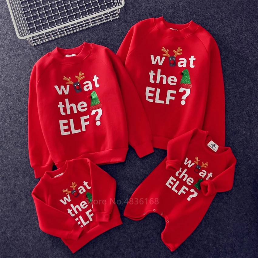Новогодние и рождественские свитера; одинаковые комплекты для всей семьи; рождественские худи «Мама и я»; теплая зимняя одежда с изображением Санта-Клауса и лося - Цвет: Style5
