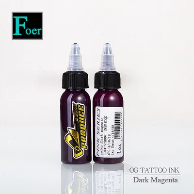 Dark Magenta O.G чернила для татуировки пигмент Перманентный макияж Чернила для татуировок красная группа для роспись по телу татуировки цветные чернила 1 унции/30 мл татуировки принадлежности - Цвет: Dark Magenta