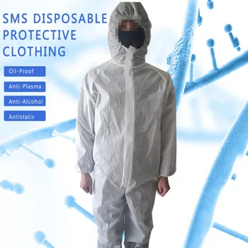 

10pcs/lot Disposable Protective Suit Coverall Disposable Gown Protective Clothing Dustproof Clothing Batas Desechable Clothes