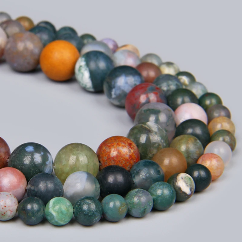 Wholesale Natural Genuine Stone Gemstone Round Spacer Loose Beads 4,6,8,10,12mm 