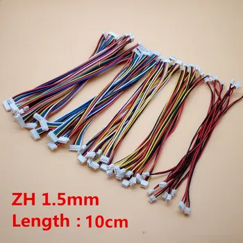 

10PCS ZH1.5 ZH 1.5MM 2P/3P/4P/5P/6/8 Pin Female & Female Double Connector with Wire Length 100MM 1007 28 AWG