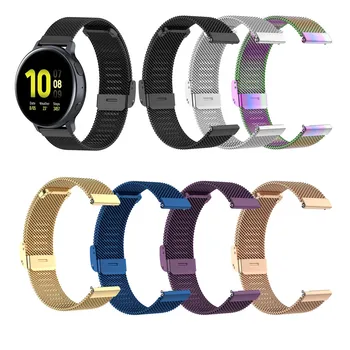 

Universal 20MM Stainless Steel Watch Strap for Garmin forerunner245 645 Metal Mesh Watchband Strap for Huawei watch GT2 42mm