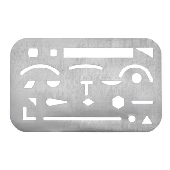 

uxcell Erasing Shield 21 Patterns Stainless Steel Drawing Template for Art Engineering Design Mechanical Architectural Draw