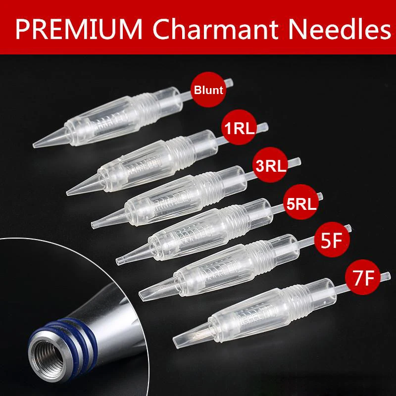 30pc/50pc Tattoo Machine Needles for Eyebrow Korean Fashion Permanent Makeup Machines Screw Cartridge Needle Replacement