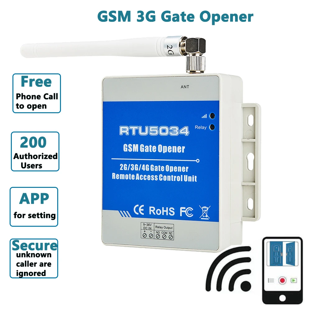 GSM Дистанционный переключатель реле для открывания ворот беспроводной пульт