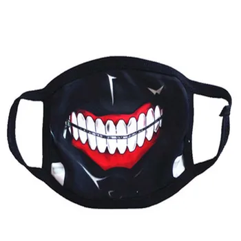 

5 pcs fast shipping Tokyo Ghoul Kaneki Ken Mask Face Masks Cosplay Anime Dustproof Zipper Masks Props boy mask
