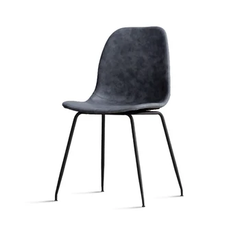 

Iron chair simple modern saddle leather dining chair Nordic home back chair ins wind desk chair