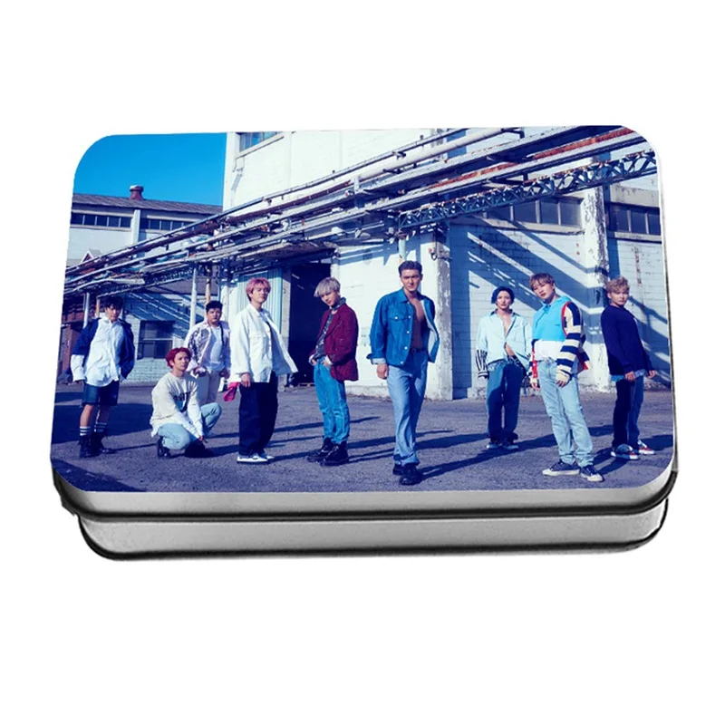 Kpop Super Junior альбом Time_Slip кристальная карта наклейка фото Stikcy Card Lomo фото карта наклейка с металлической коробкой 30 шт