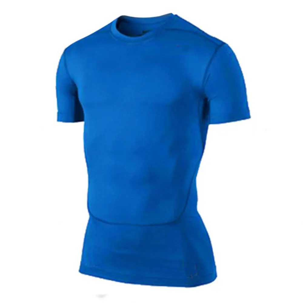 New Arrival Men Compression Base Layer Tee Shirts Athletic Tops Sports Collection New S-XXLk - Цвет: Синий