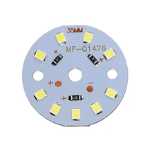 Chip de fonte led, 5 peças um lote dc12v 3w 6w 9w 12w 15w 18w lâmpada led de alta potência smd2835, holofote luz para baixo
