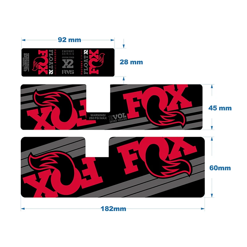 Fox Float X2 Защитная Наклейка на заднюю подвеску для горного велосипеда велосипедные
