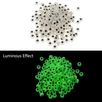 

100Pcs Alphabet Acrylic Glow In the Dark Spaced Beads Luminous Letter Beads 7mm F3MF