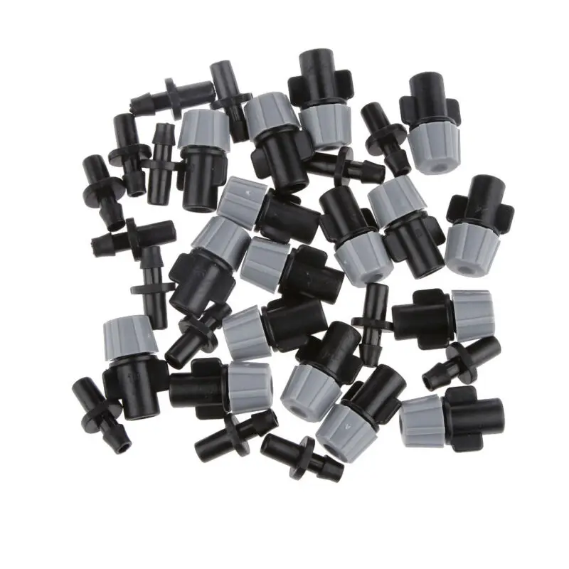 20 компл. пластиковая черная безвоздушная насадка-спрей с одним соединителем для