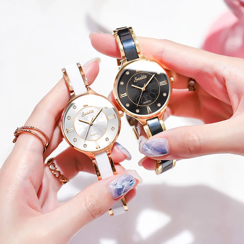 

Woman Watch Fashion Quartz Wristwatches Luxury Ceramic Strap Watch for Women Ladies Bracelet Clock Montre Femme Gift for Girl