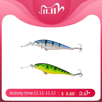 BEST CHOICE ❤️ 1PCS colorful Stripe pattern 11cm 10.5g Hard Bait Minnow streak Fishing lures Bass Fresh water hook diving perch wobbler fish - discount item 35% OFF Sports & Entertainment