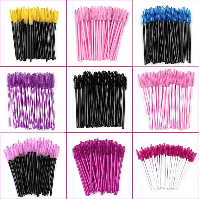 Colorful Disposable Mascara Brush 50 Pcs Set 4