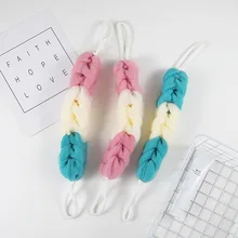 Полоска люфа Универсальный нейлон двуглавый установленный банное полотенце смешанные цвета тереть назад Qi Pao Wang