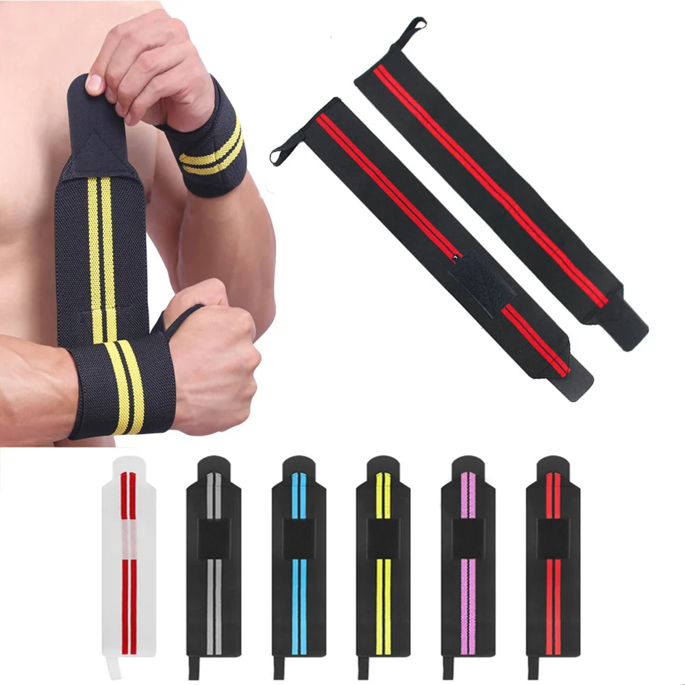 1 Pairs Padded Weight Lifting Training Glove Gym Straps Hand Wrap Wrist Support 