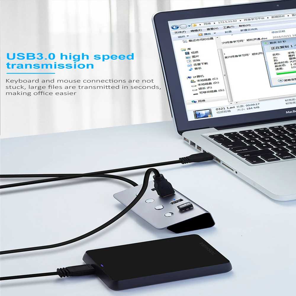 USB хаб 3,0 Мульти USB 3,0 хаб Высокоскоростной 4 порта usb-хаб все в одном для ПК ноутбука Компьютерные аксессуары