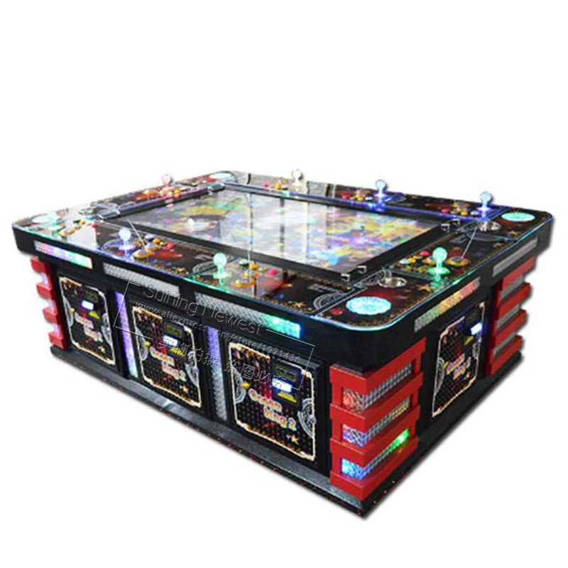 USA Popular Ocean King Catch Fish Casino Gambling Games Amusement Arcade 8  Players Video Fishing Game Machine With Bill Acceptor