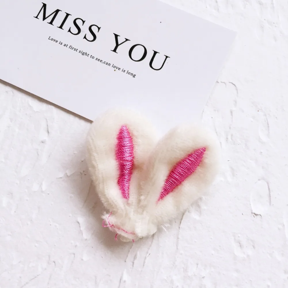 14Pcs/lot cute cartoon Rabbit ear for hair clip accessories, plush Rabbit ear appliques