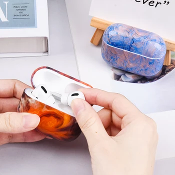 

Marble Wireless Earphone Case For Apple AirPods Pro Protective Waterproof Break Proof Bluetooth Charging Box Bag