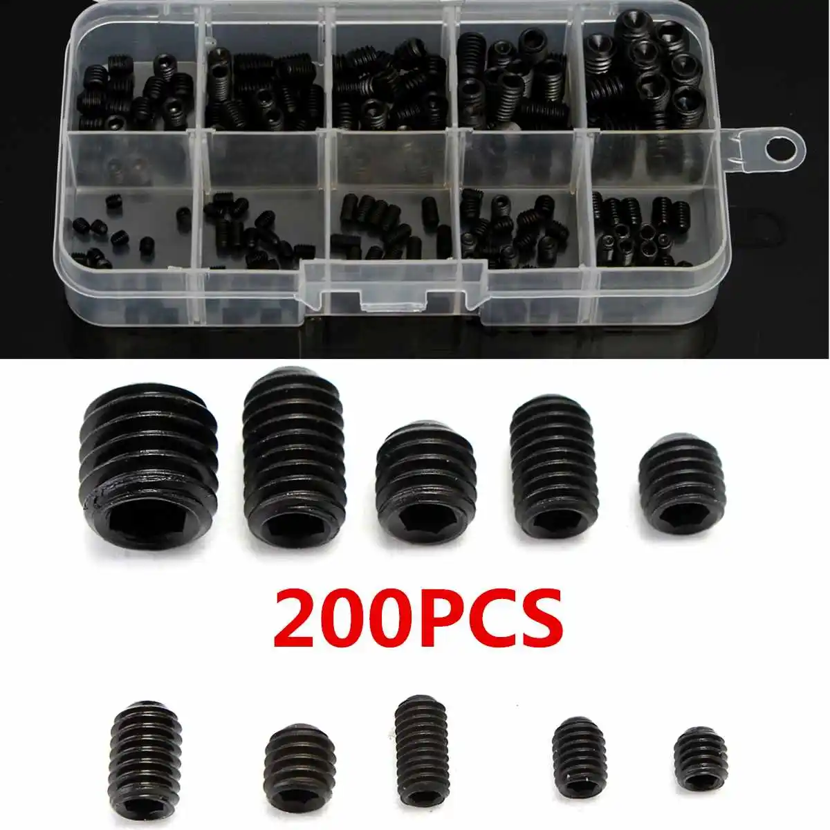 

M3 M4 M5 M6 M8 Socket Cap Head Screw Bolt 12.9Grade Alloy Steel 200Pcs