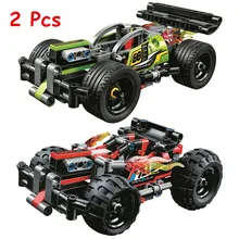 2 шт/лот техника Getaway грузовик и полиция погоня строительные блоки комплекты кирпичей классическая модель детские игрушки для детей подарок