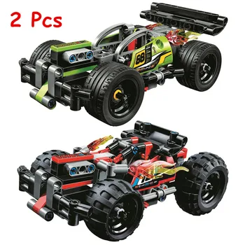

2pcs/lot Technic Getaway Truck and Police Pursuit Building Blocks Kits Bricks Classic Model Kids Toys For Children Gift